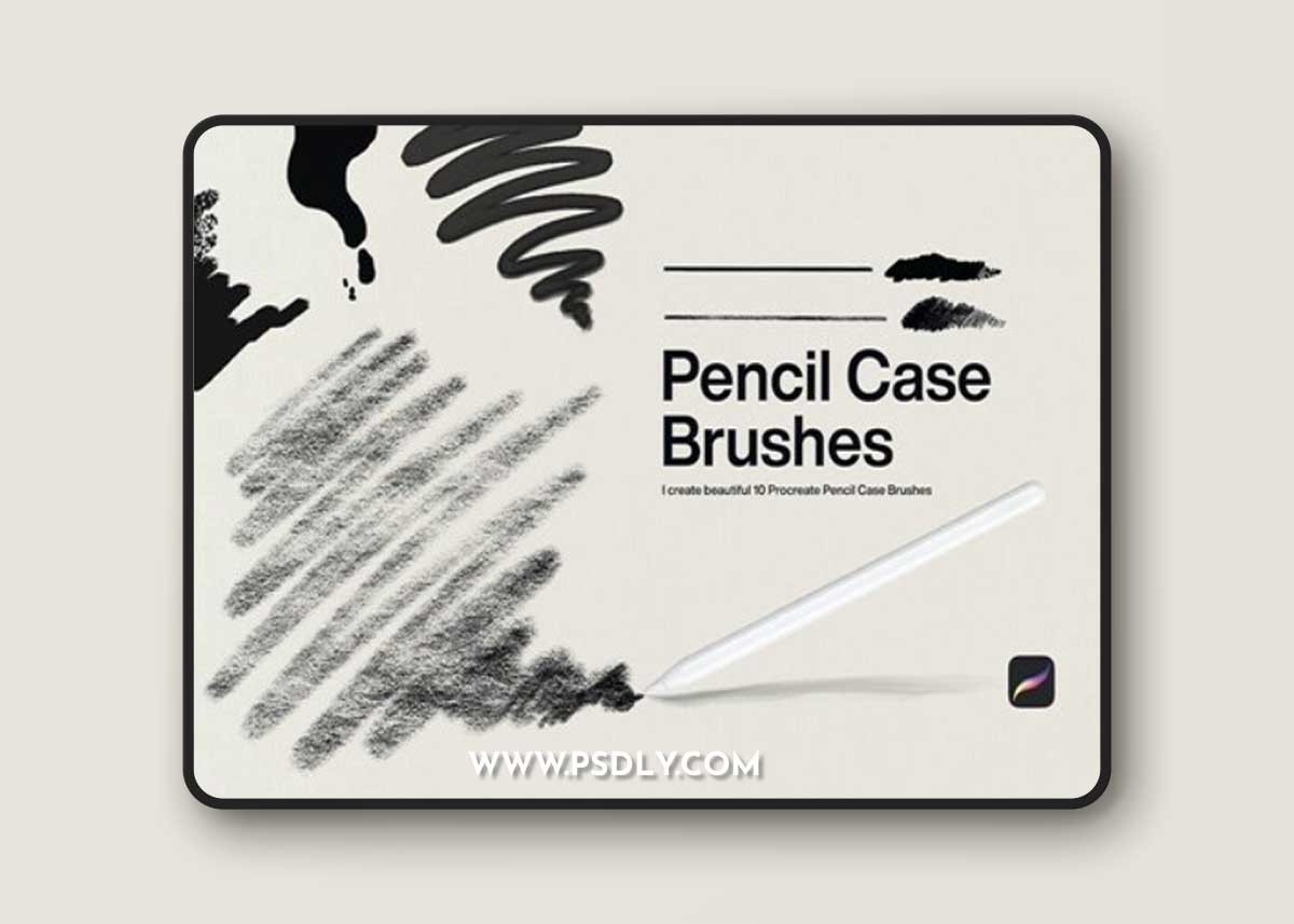 10 Pencil Case Brushes Procreate 9SYVK7K