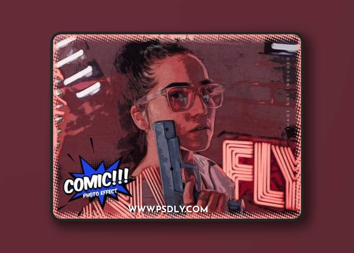 Comic Book Art Photo Effect PSD