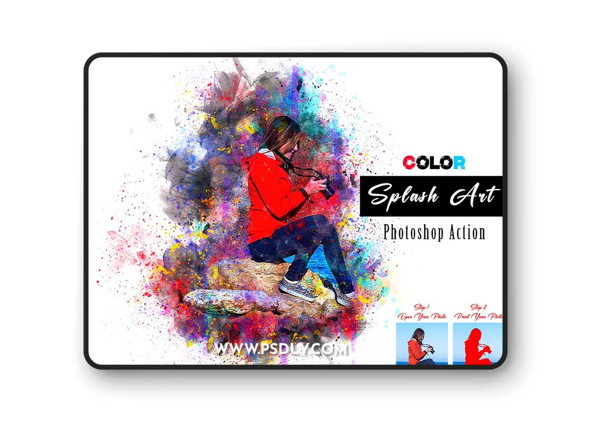 Creativemarket - Color Splash Art Photoshop Action 10877202
