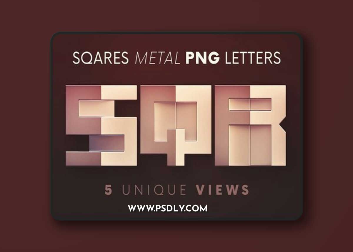 Creativemarket - Squares Geometric - 3D Lettering 6096507
