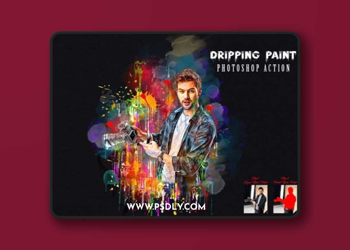 Dripping Paint Photoshop Action