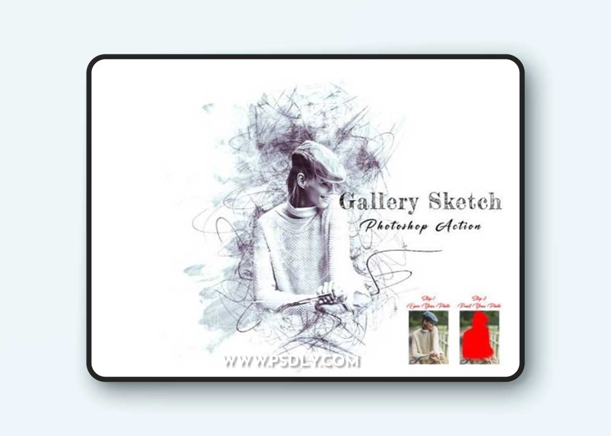 Gallery Sketch Photoshop Action-2