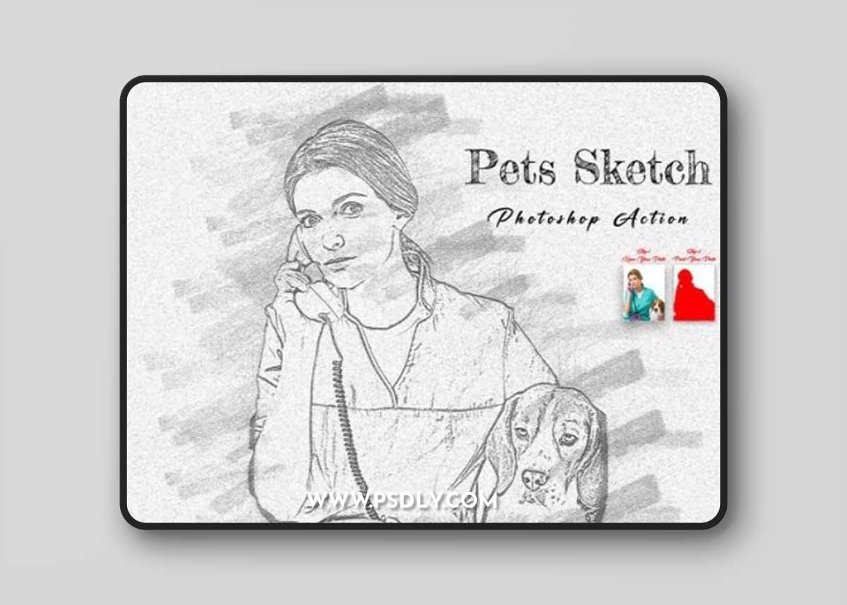 Pets Sketch Photoshop Action