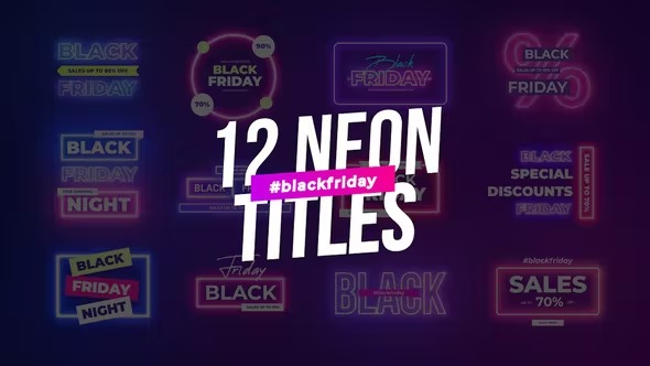 Videohive Black Friday Neon Titles 40538914