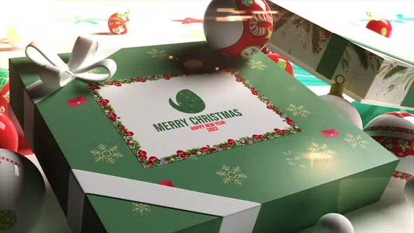 Videohive Christmas Box Logo 41899958