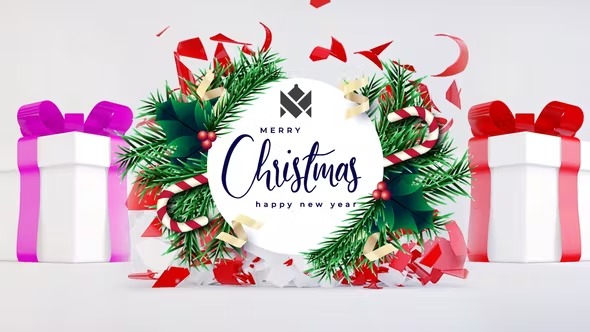 Videohive Christmas Gift Box Reveal 29699445