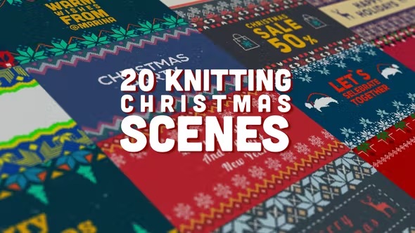 Videohive Knitting Christmas Scenes 40427132