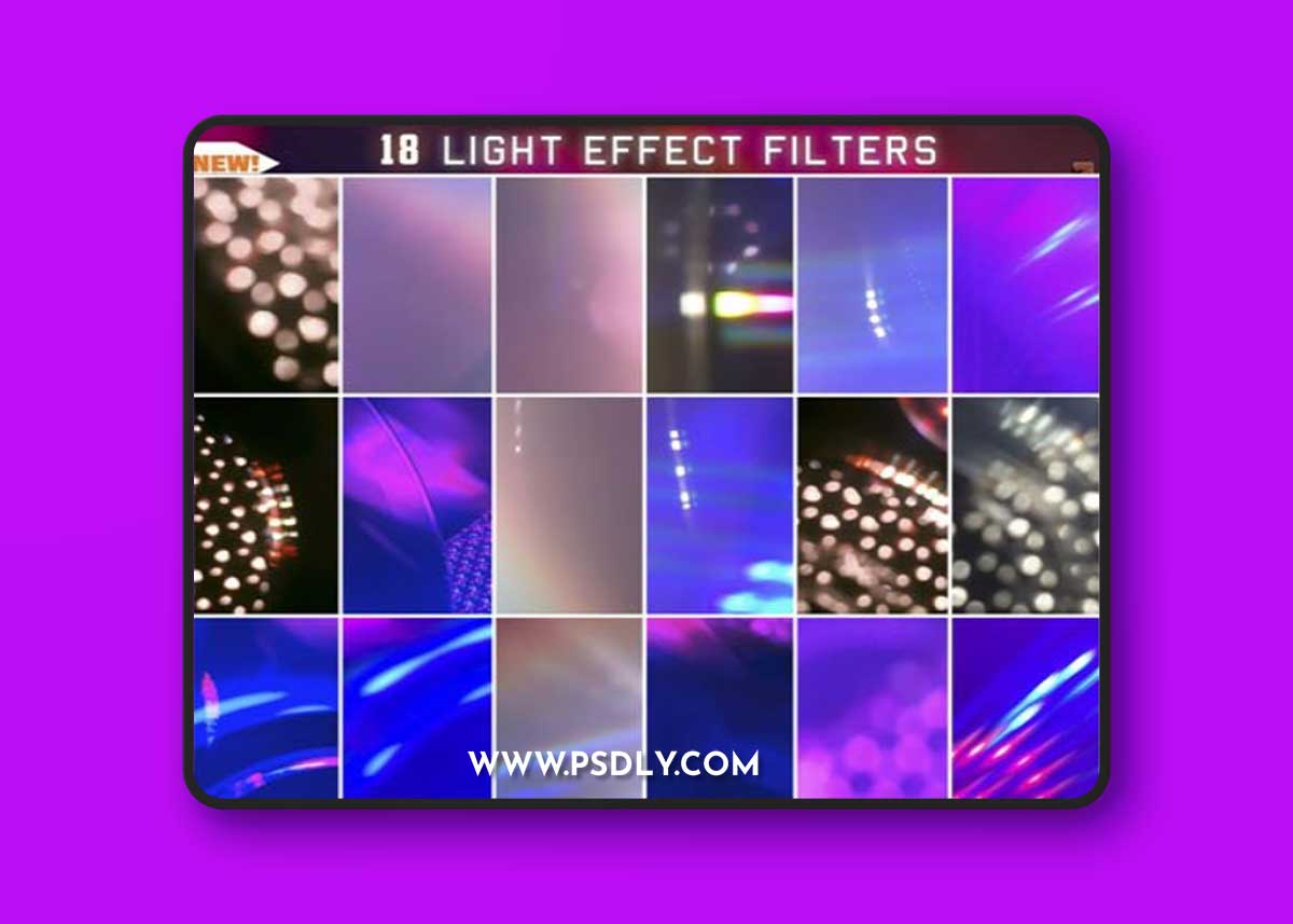 18 Light Effect Overlays for Photoshop