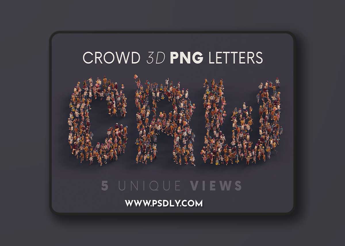 CreativeMarket - Big Crowd - 3D Lettering 10996366