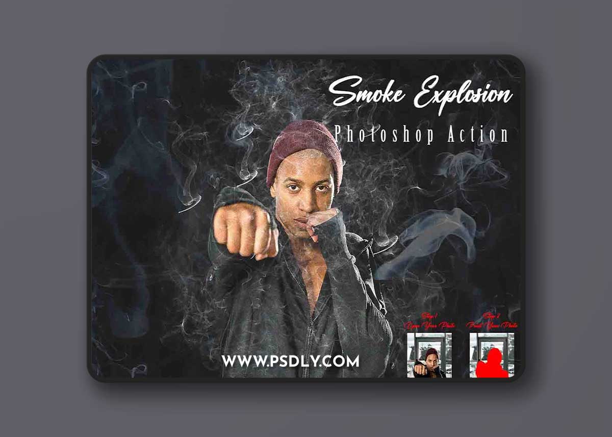 Creativemarket - Smoke Explosion Photoshop Action 10987304
