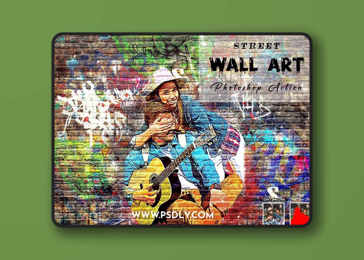 Creativemarket - Street Wall Art Photoshop Action 10994529