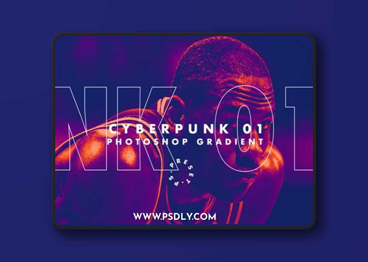 Cyberpunk Gradients for Photoshop