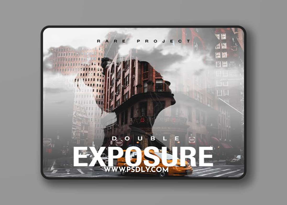 Double Exposure Effect for Cover Art Design - PSD Template