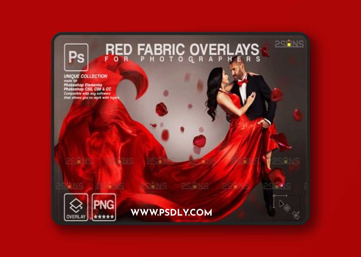 Flying Fabric Photoshop Overlays