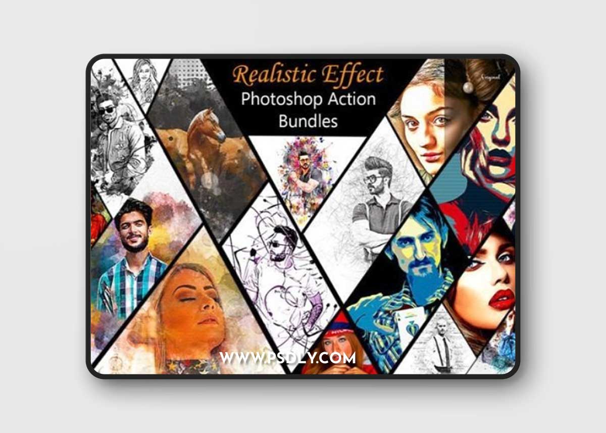 Realistic Effect Photoshop Action Bundle