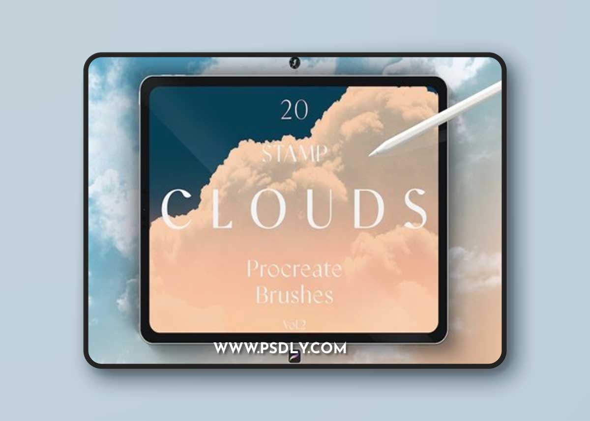 Stamp Clouds Procreate Brushes Vol.2 ZPF56FX