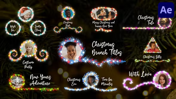 Videohive Christmas Branch Titles And Lower Thirds for After Effects 42121659