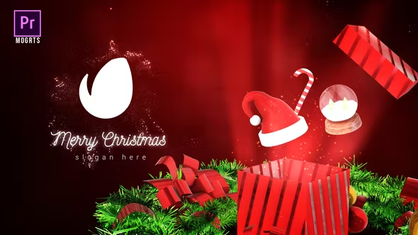 Videohive Christmas Gift Box Logo Reveal 42165107