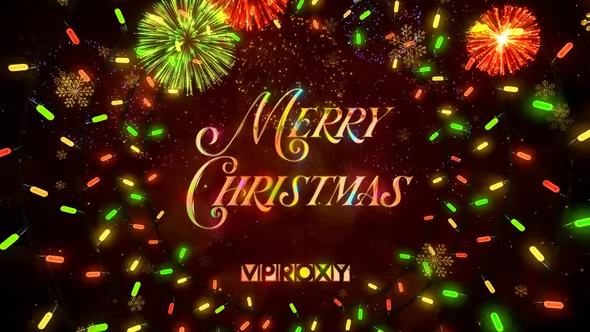 Videohive Christmas Lights Greetings 42257499