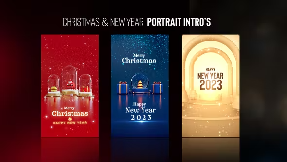 Videohive Christmas & New Year Portrait Intros 42462611