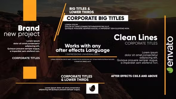 Videohive Clean Lines - Big Titles 22953508