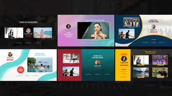 Videohive Clean Youtube End Screens 42354374