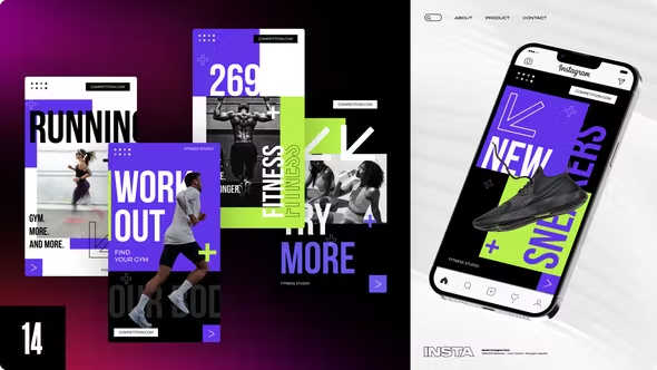 Videohive Fitness Instagram Stories 42362492