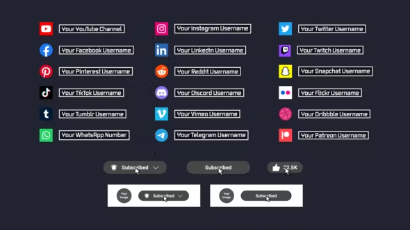 Videohive Glitch Social Media Animations 42593542