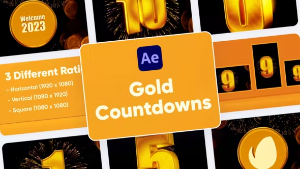 Videohive Gold Countdown For After Effects 42060156