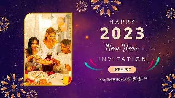 Videohive Golden Sparkle Happy New Year Slideshow 41997174