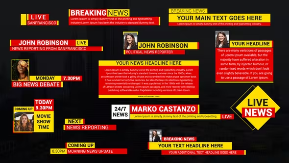 Videohive News Broadcast Lower Thirds 42201992