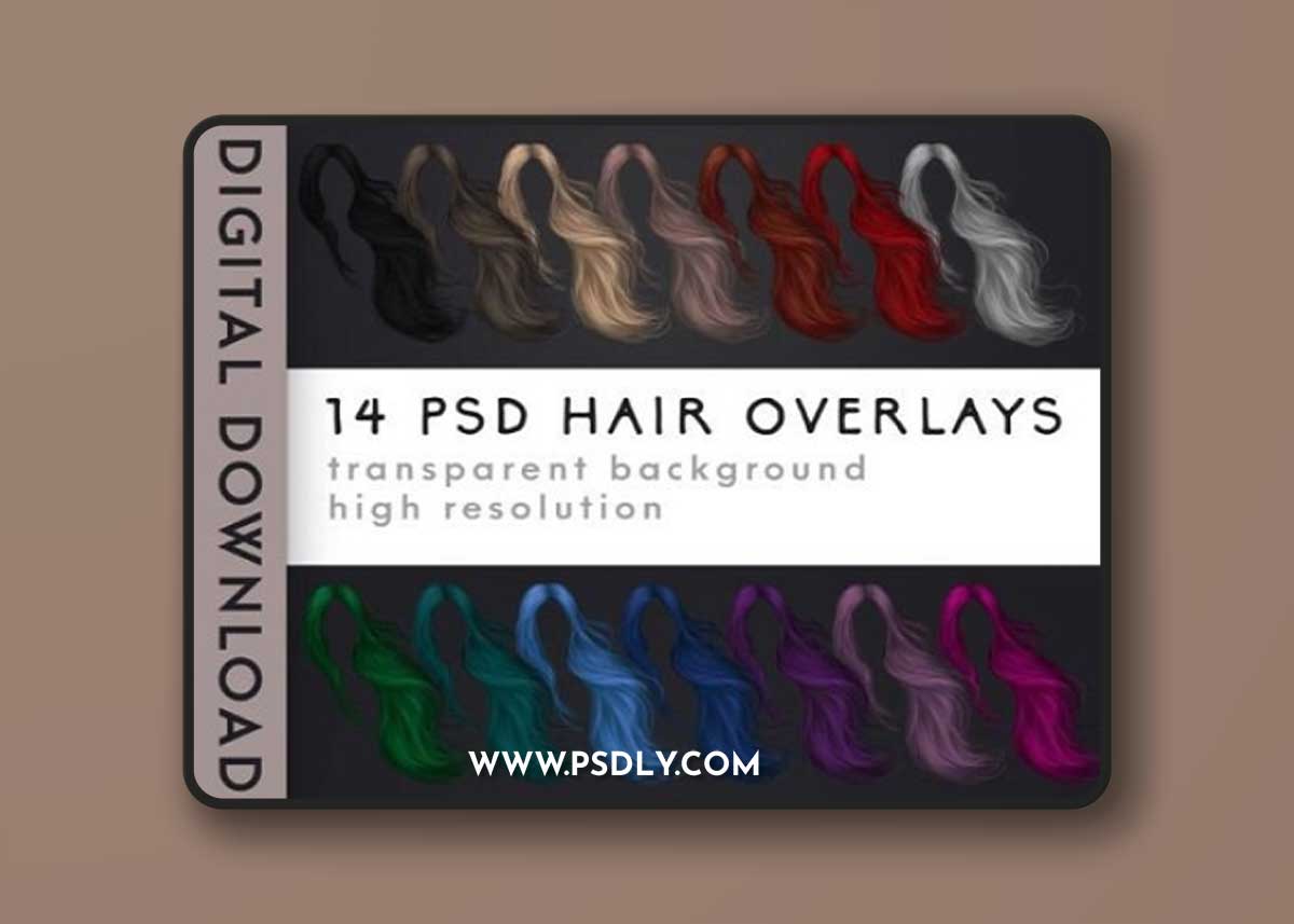 Wavy Hair Overlay - PNG Files