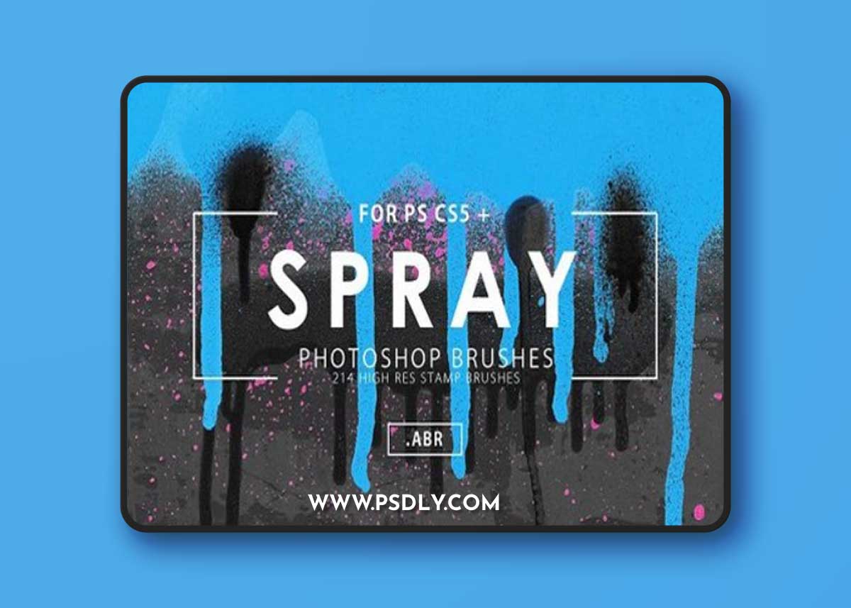 214 Spray Photoshop Brushes