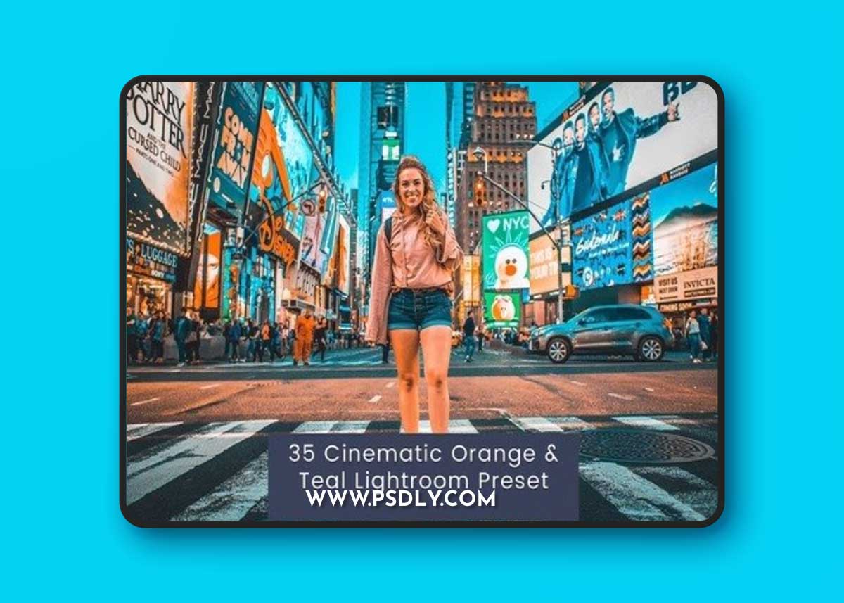 35 Cinematic Orange & Teal Lightroom Presets 8SSR88W