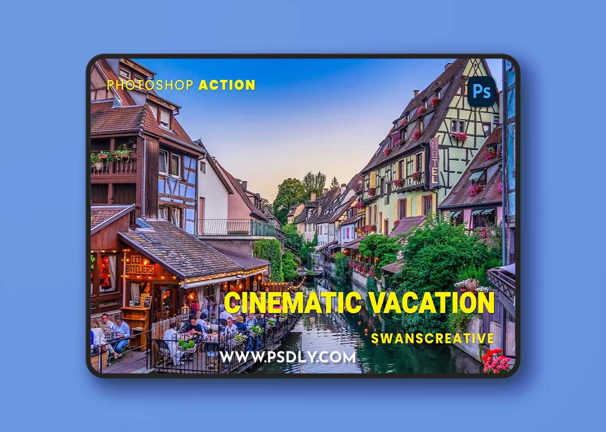 Cinematic Vacation Photoshop Action FEKTWN3