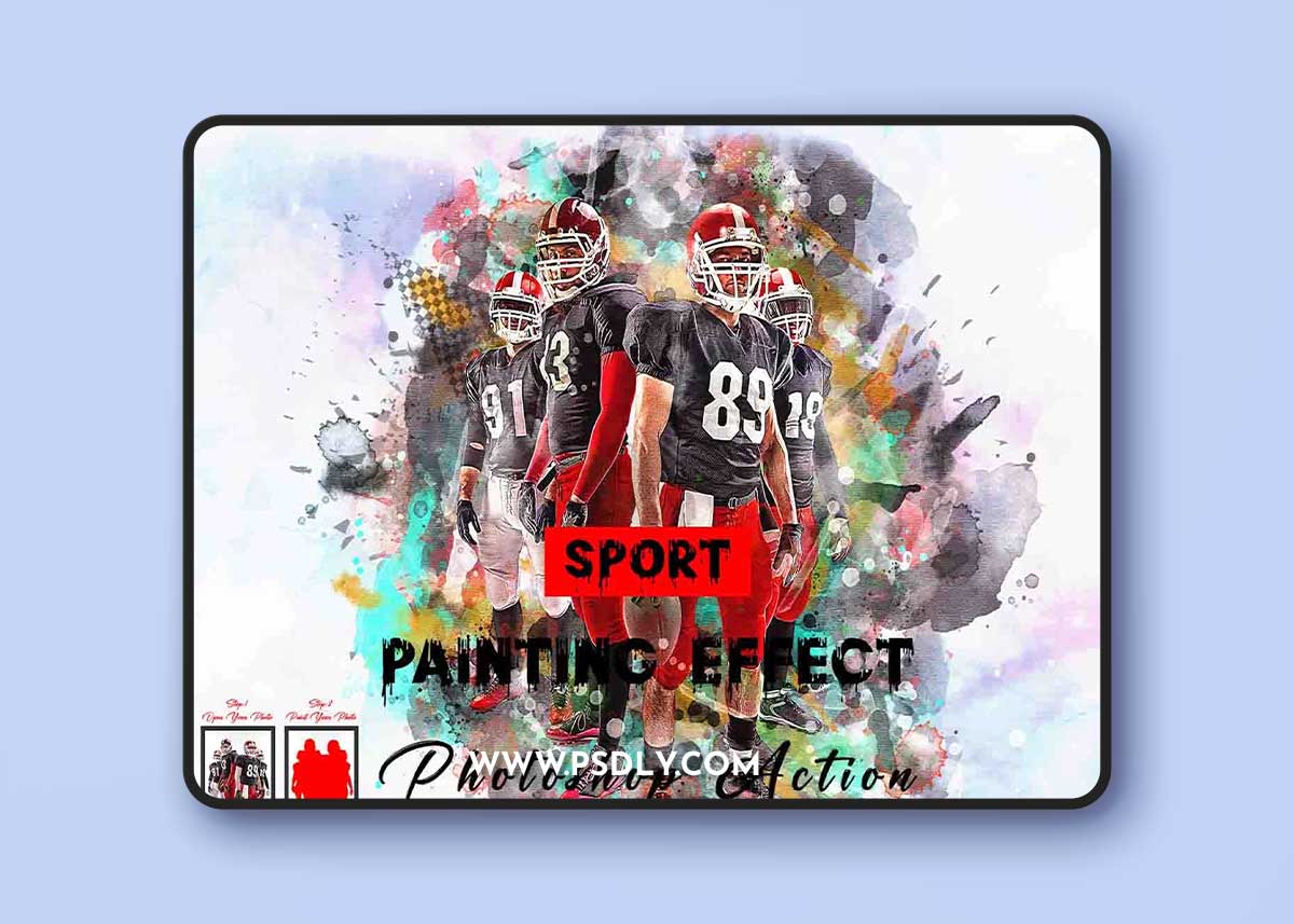 Creativemarket - Sport Painting Effect Photoshop Action 11640452