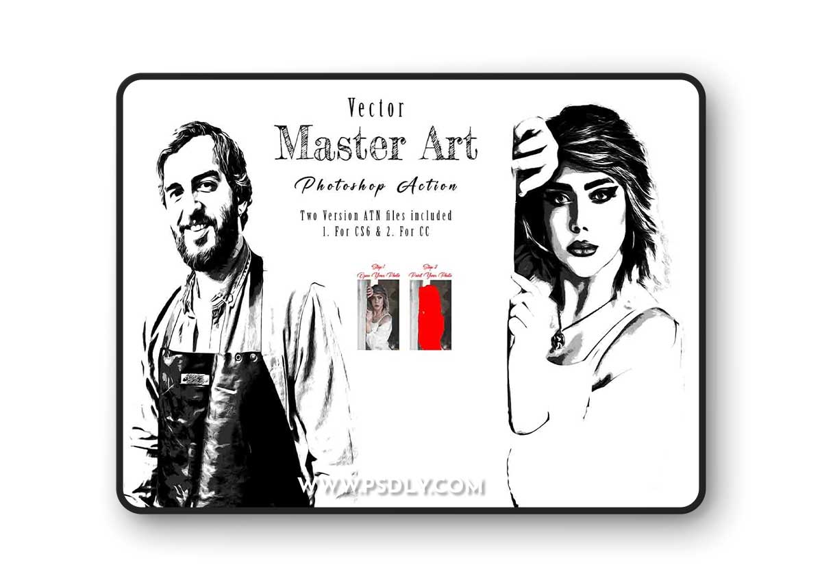 Creativemarket - Vector Master Art Photoshop Action 11020125