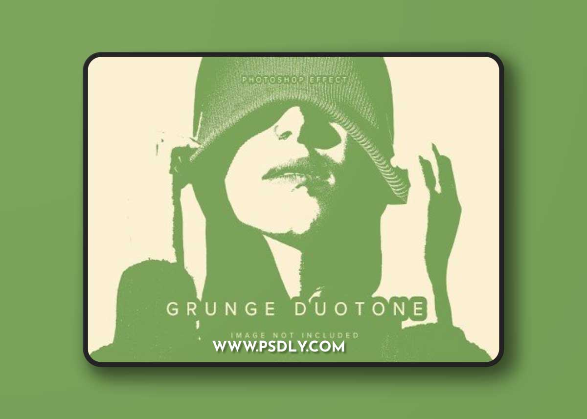 Grunge Duotone PSD Photo Effect