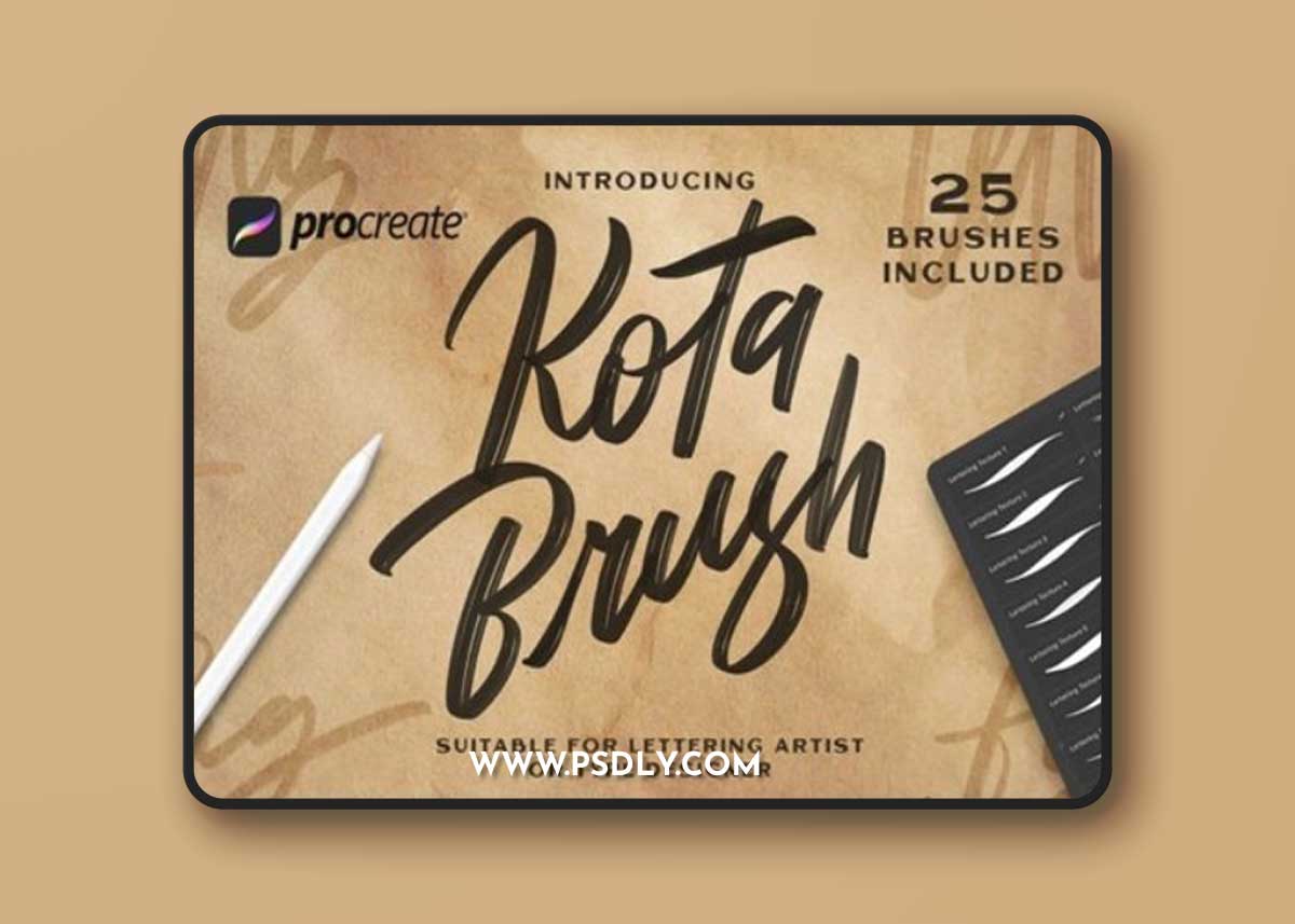 Kota Lettering Procreate Brushes 58313342