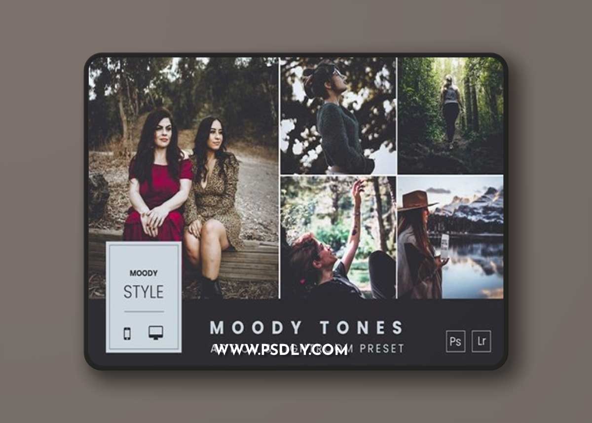 Moody Tones Action & Lightroom Preset PULJL6V