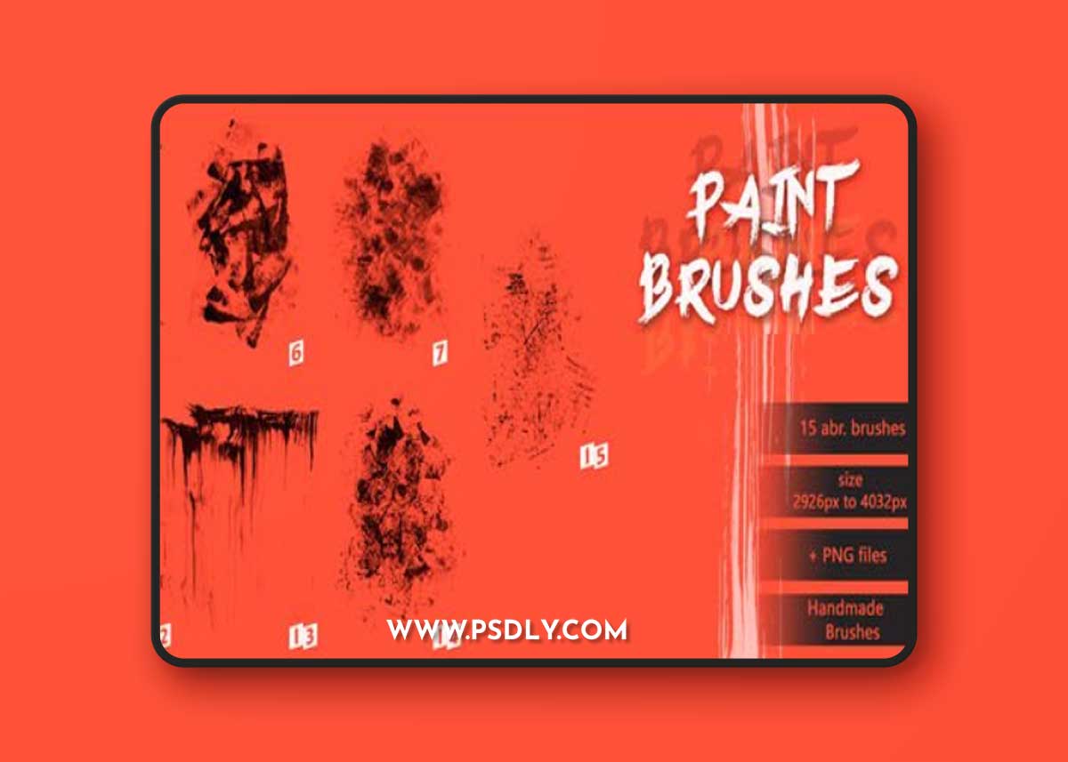 Paint Stroke Handmade Brushes for Photoshop +PNG