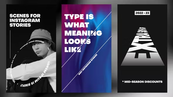 Videohive Big Typography for Instagram Stories 42847262