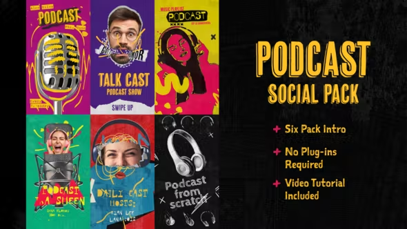 Videohive Podcast Intro Social Pack 43057854