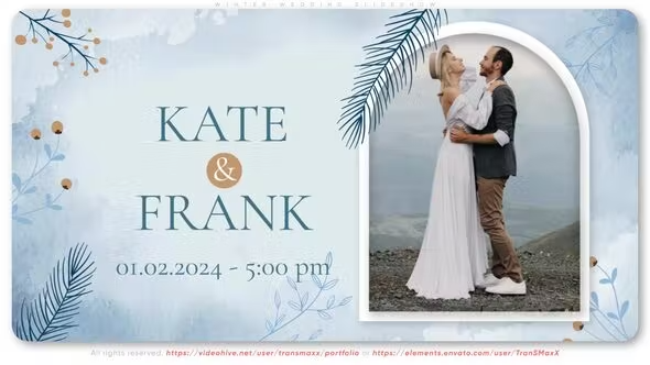 Videohive Winter Wedding Slideshow 42788240