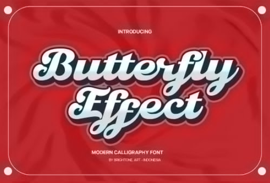 Butterfly Effect - Modern Calligraphy Font