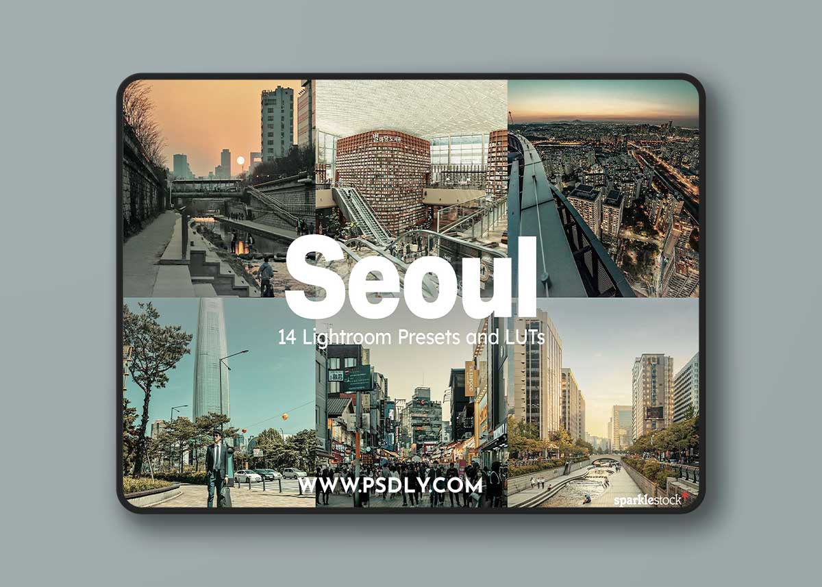 Creativemarket - 14 Seoul Lightroom Presets and LUTs 12759717