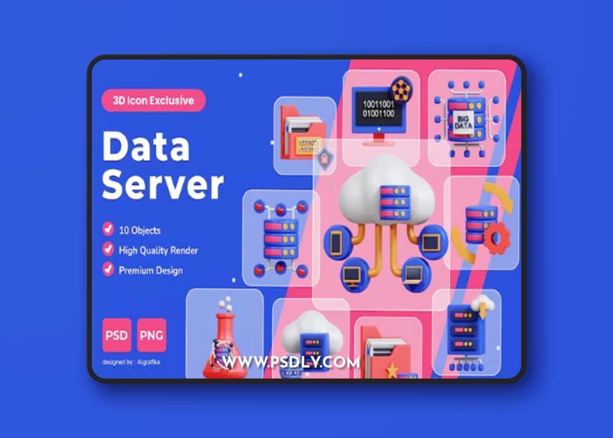 Data Server 3D Icon