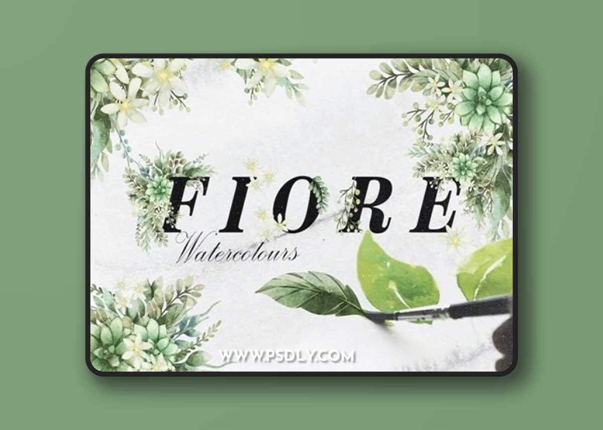Fiore Watercolor Floral Elements XU93JY5
