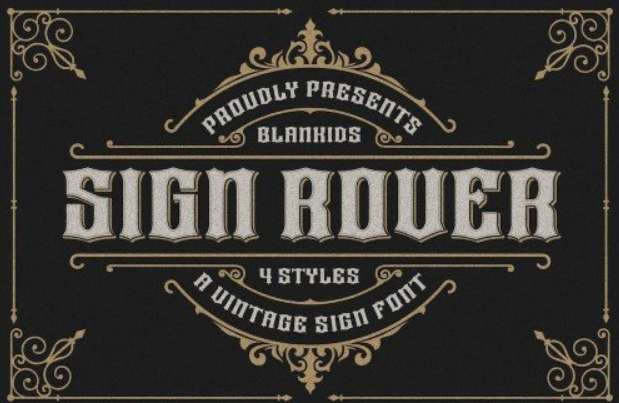 Sign Rover - a Vintage Sign Font