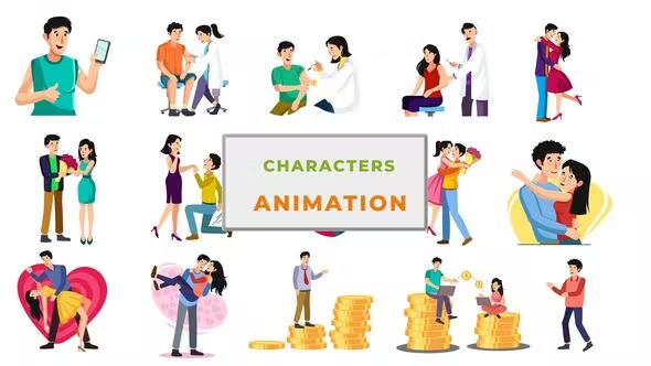 Videohive Character Animation Scene After effects Template 39652254